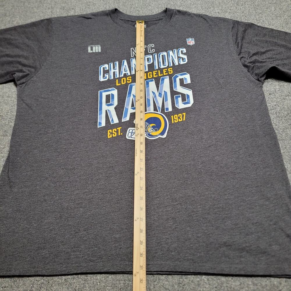 LA Rams Shirt Mens 3XL XXXL Gray Super Bowl LIII Graphic Long Sleeve Crewneck - Picture 7 of 9
